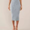 Afina Knit Skirt - Cerulean Blue