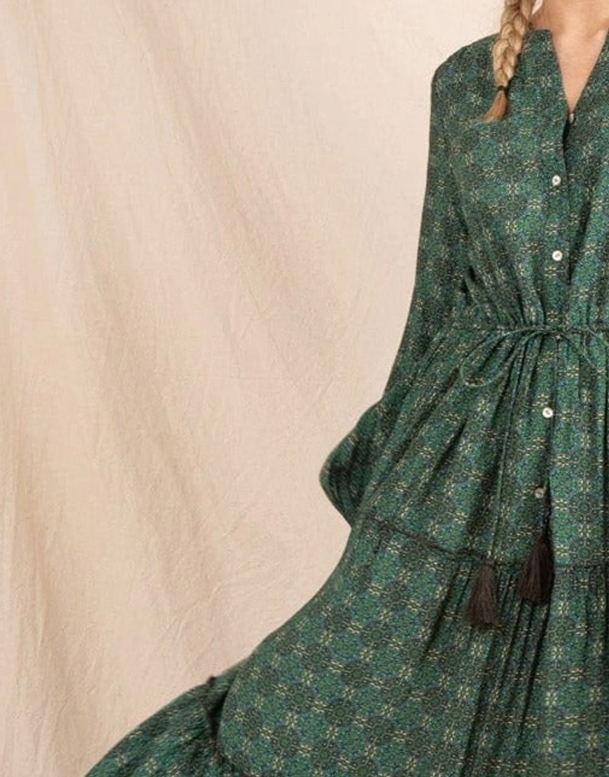 Lottie Frill Front Blouse - Frida Print 1 Lottie Frill Front Blouse - Frida Print