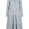 Bamby Tiered Midi Shirt Dress - 100222252