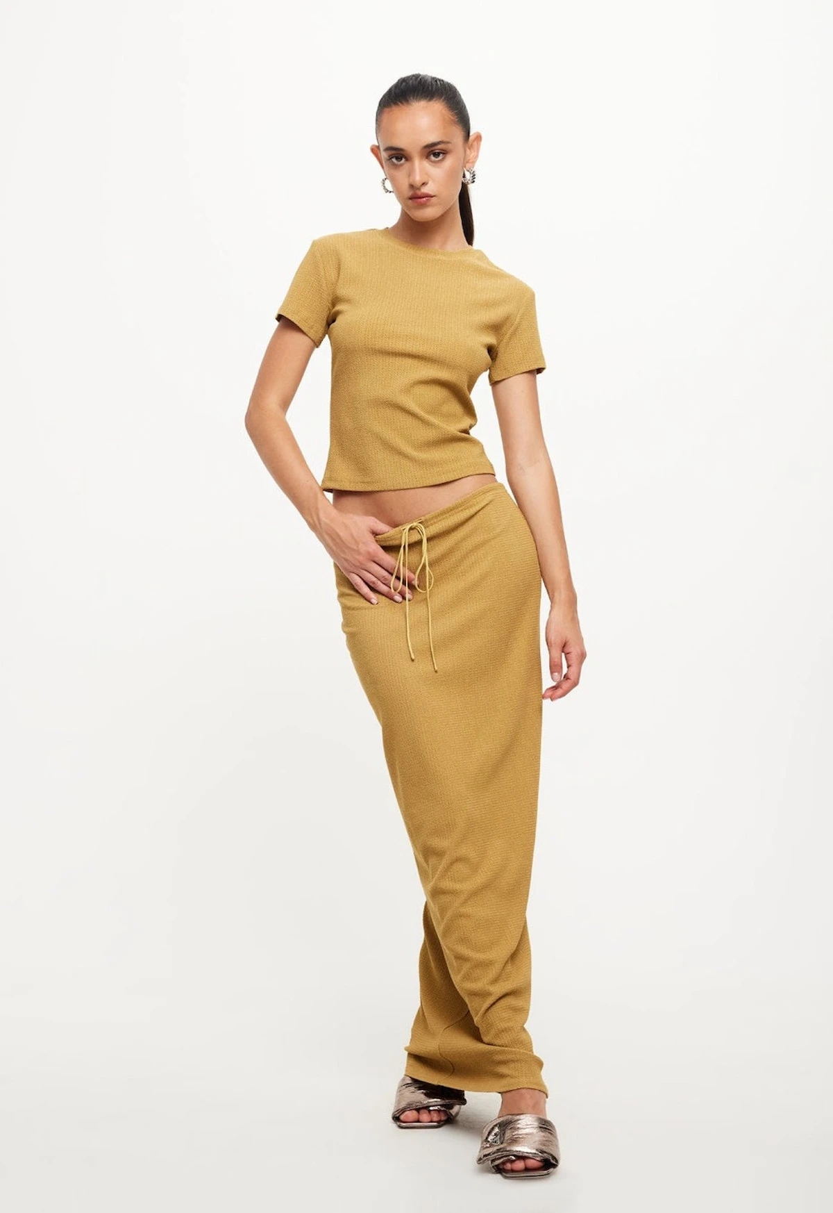 NOSTALGIC MAXI SKIRT - GOLD 3 NOSTALGIC MAXI SKIRT - GOLD - Image 3