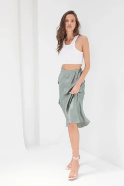 Madeline Silk Skirt - Teal -Cheap Gossavia Store 7cYN6Mi A jjnLyoo TWDokFI 50868.1706704216