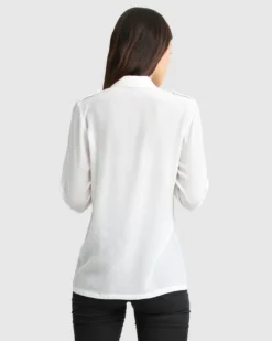 Eclipse Rolled Sleeve Blouse - Cream -Cheap Gossavia Store 8LenhvFkWQ5sDo4eRRC4HsdxQ 43243.1710588678
