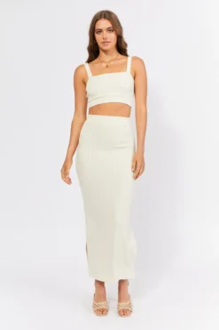 ALINA MIDI SKIRT - CREAM