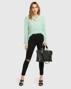 Yoko Shirred Chiffon Blouse - Mint FINAL SALE -Cheap Gossavia Store HnkLa1M2zmIZxSCRYzqLXEGqk 38358.1710415624