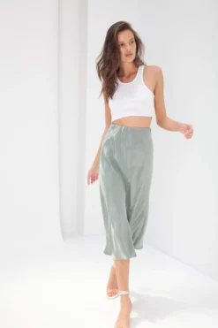 Madeline Silk Skirt - Teal -Cheap Gossavia Store KmpkdLW6xT qrd2EMAlCisu6w 55077.1706704214