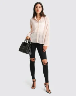 Yoko Shirred Chiffon Blouse - Blush -Cheap Gossavia Store LP9UfXCimrlr88oLPn5rGSGM 38275.1710415642