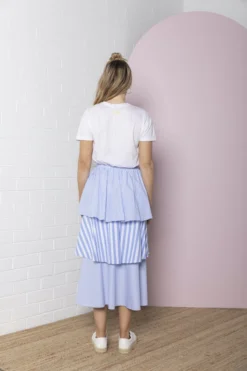 Tiered Stripe Skirt - Marine Blue Stripe -Cheap Gossavia Store O5yEpbK4GBWMfWpUpT4sNl1Ak 10478.1706618420