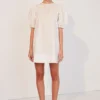 Edina Embroidered Mini Dress - White