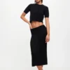 PURE MIDI SKIRT - ONYX