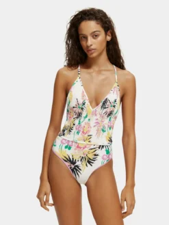 Scotch & Soda Smocked Detailed Swimsuit - 100497284