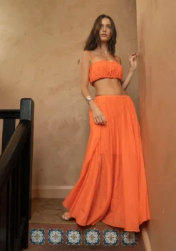 SOL MAXI SKIRT TANGERINE -Cheap Gossavia Store XAoL TKRCNu0Z 7wF9brybOk 39083.1710934208