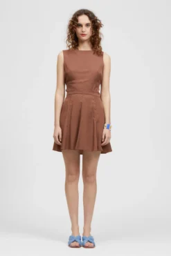 Poa Mini Skirt Brown