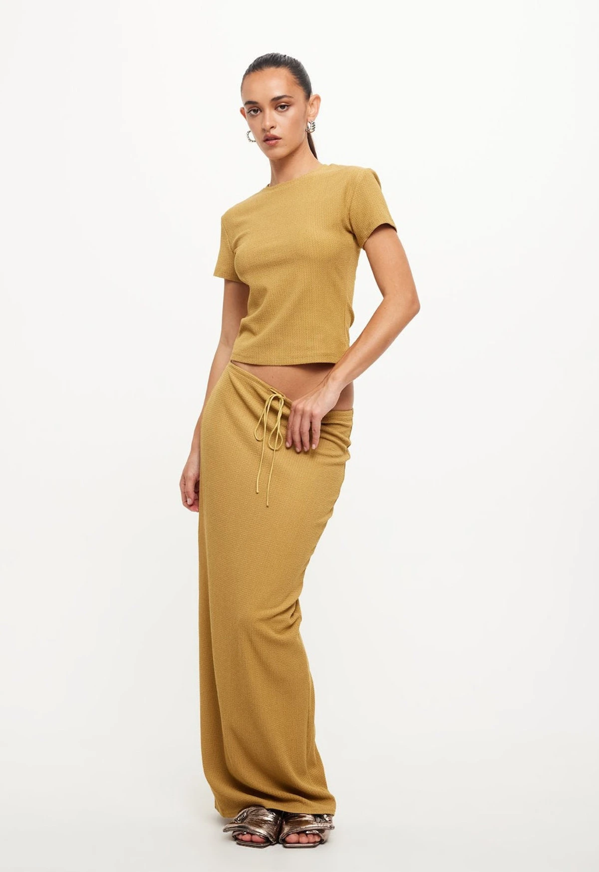 NOSTALGIC MAXI SKIRT - GOLD 1 NOSTALGIC MAXI SKIRT - GOLD