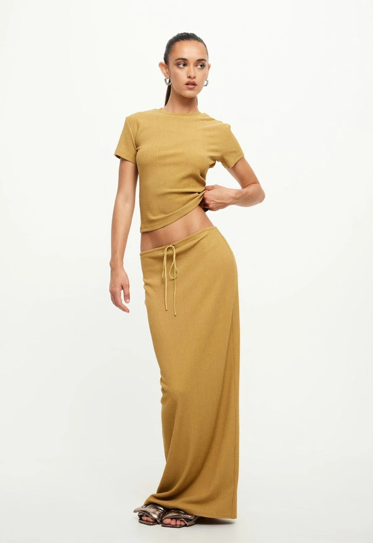 NOSTALGIC MAXI SKIRT - GOLD 2 NOSTALGIC MAXI SKIRT - GOLD - Image 2