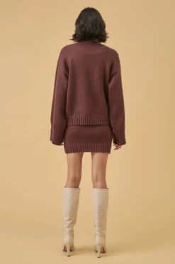 HUDSON KNIT MINI SKIRT - MAHOGANY -Cheap Gossavia Store cmaTYK8sOmYE6R17WlQY6QfM 31863.1711107210