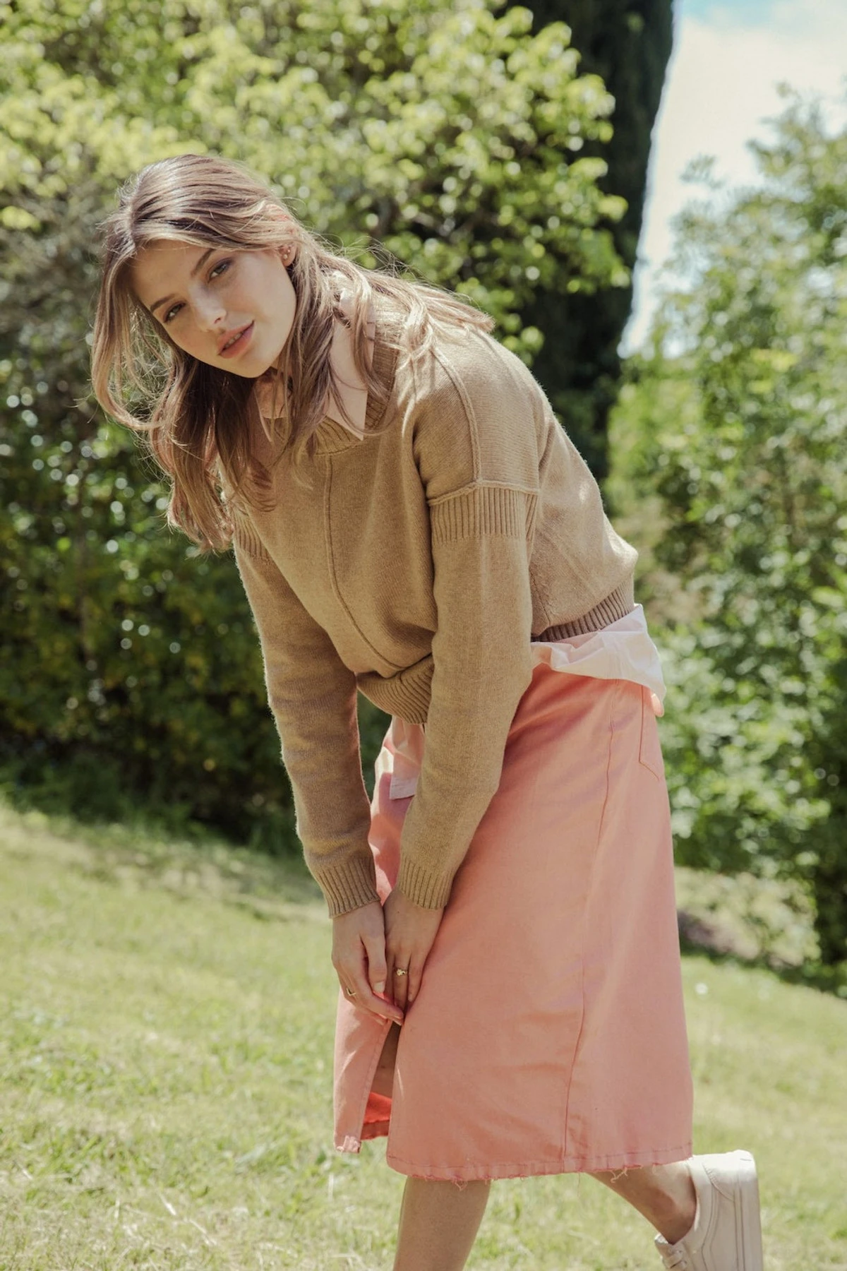 Long Midi Skirt - Faded Rose 3 Long Midi Skirt - Faded Rose - Image 3