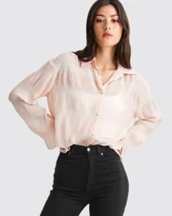 Yoko Shirred Chiffon Blouse - Blush -Cheap Gossavia Store nI UrdfNI JjflJQoTSNUJyw 42611.1710415641