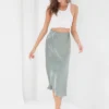 Madeline Silk Skirt - Teal