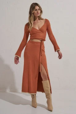 BASK KNIT SKIRT - TERRACOTTA -Cheap Gossavia Store ngEDXT LXI390bf3L1h635uCs 03418.1710502611