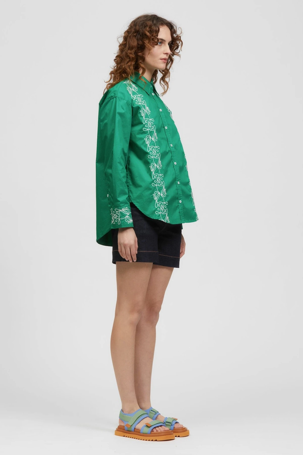 Meru Oversize Shirt Green 2 Meru Oversize Shirt Green - Image 2