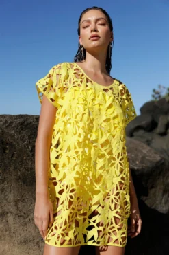 Aussie Flora Kaftan - Wattle