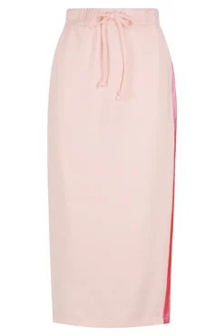 Foil Pencil Skirt - Pale Pink